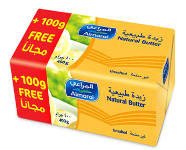 BUTTER UNSALTED NATURAL 400G+100G FREE